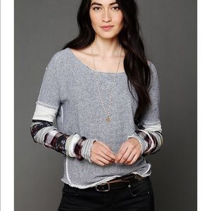 Free People Patchwork Sweatshirt